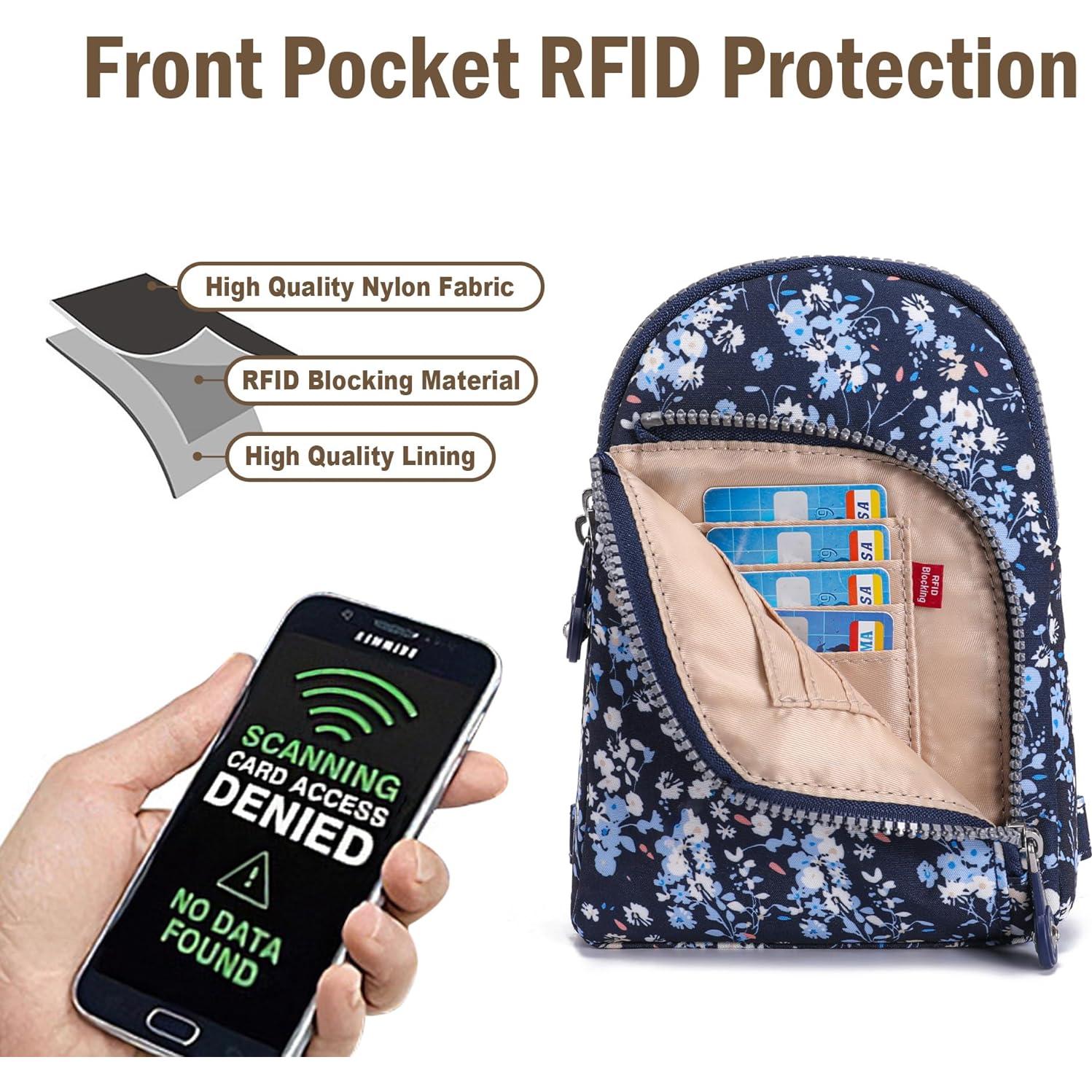 Bolsa Cruzada Ajustable INICAT con Bloqueo RFID para Mujeres