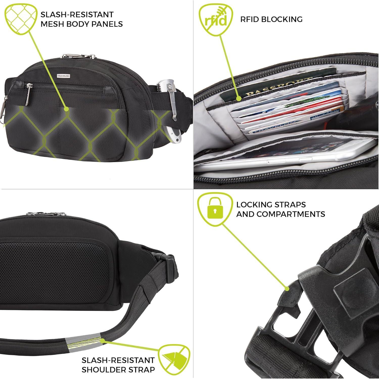 Bolsa de Cintura Antirrobo Travelon 43050 500 Negra