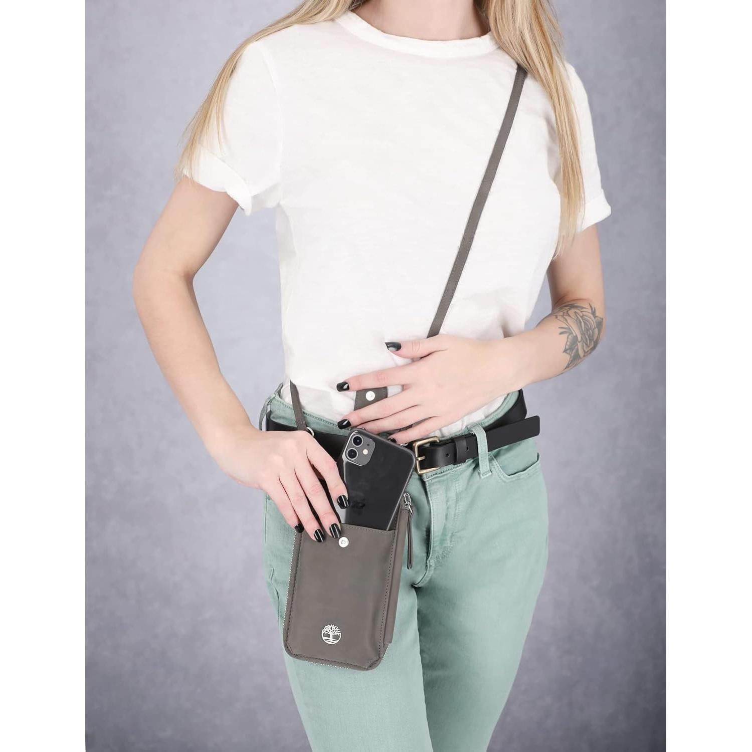 Bolso cruzado de cuero RFID Timberland para mujeres - Castlerock