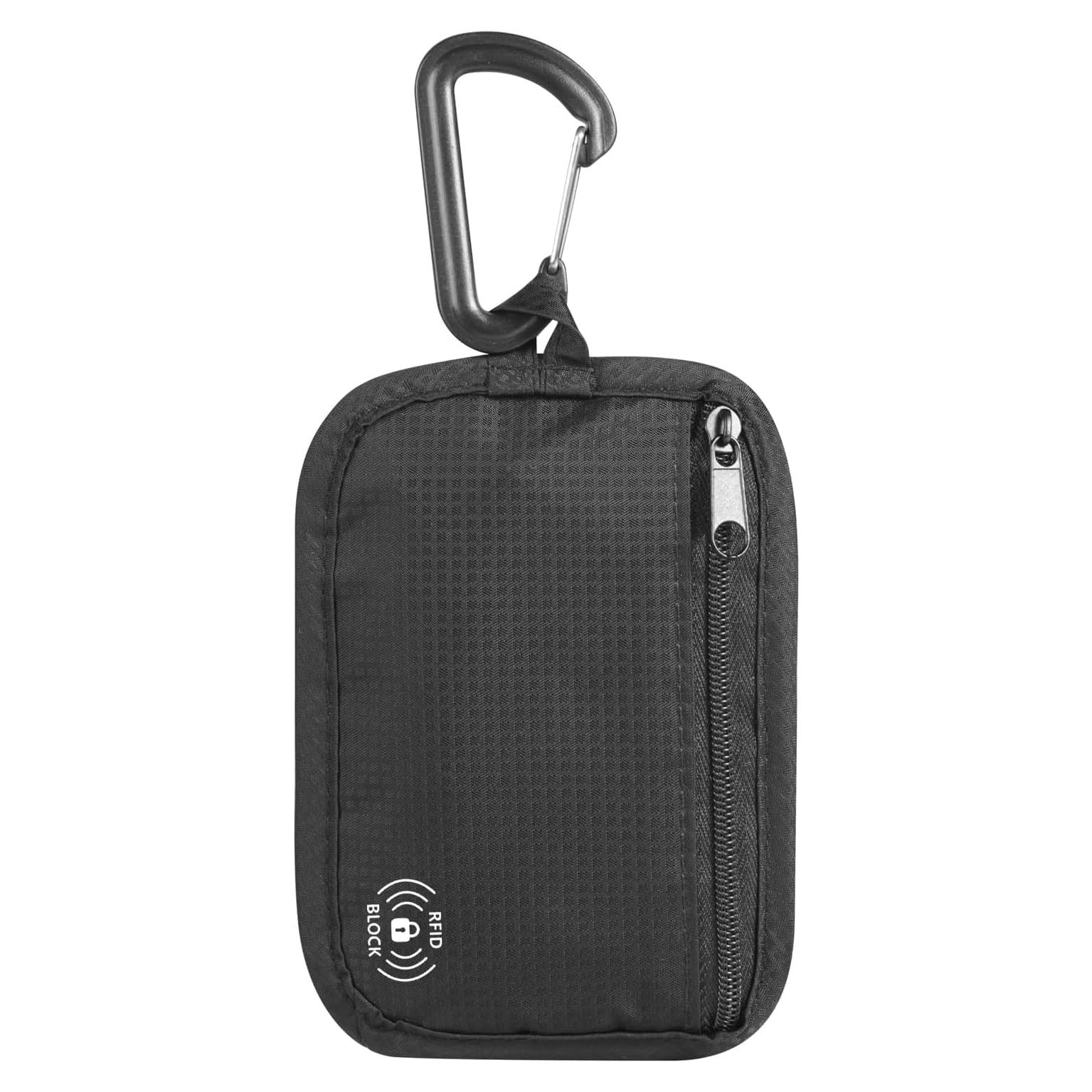 Cartera Antirrobo RFID KOSMCCO Minimalista Negra 12.7x8.89cm