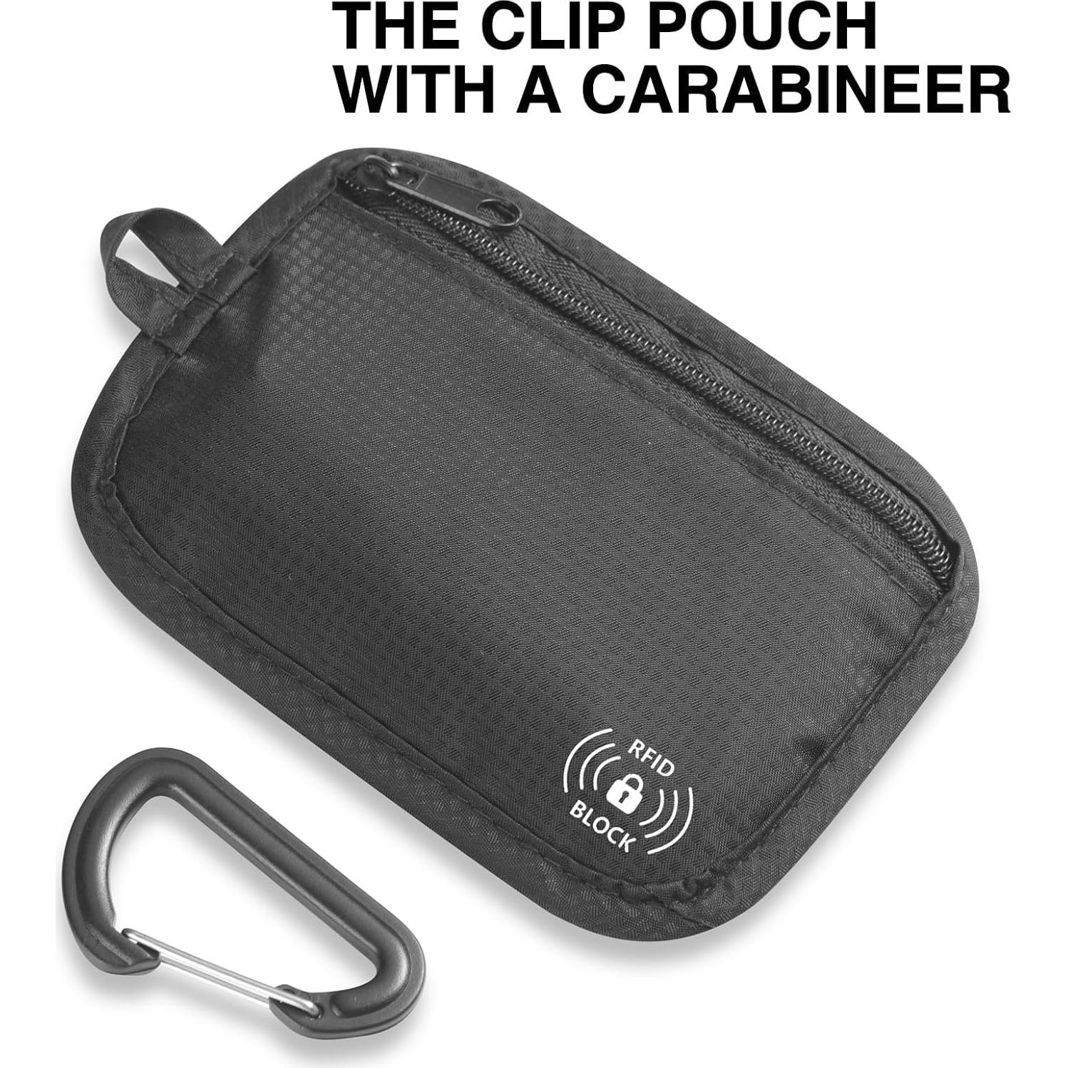 Cartera Antirrobo RFID KOSMCCO Minimalista Negra 12.7x8.89cm