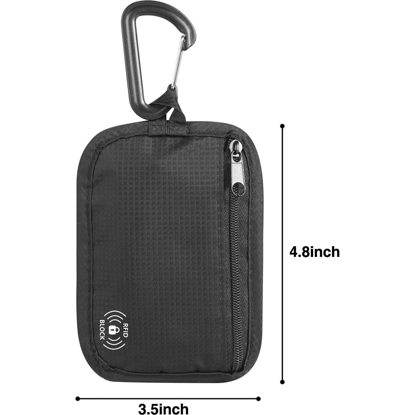 Cartera Antirrobo RFID KOSMCCO Minimalista Negra 12.7x8.89cm