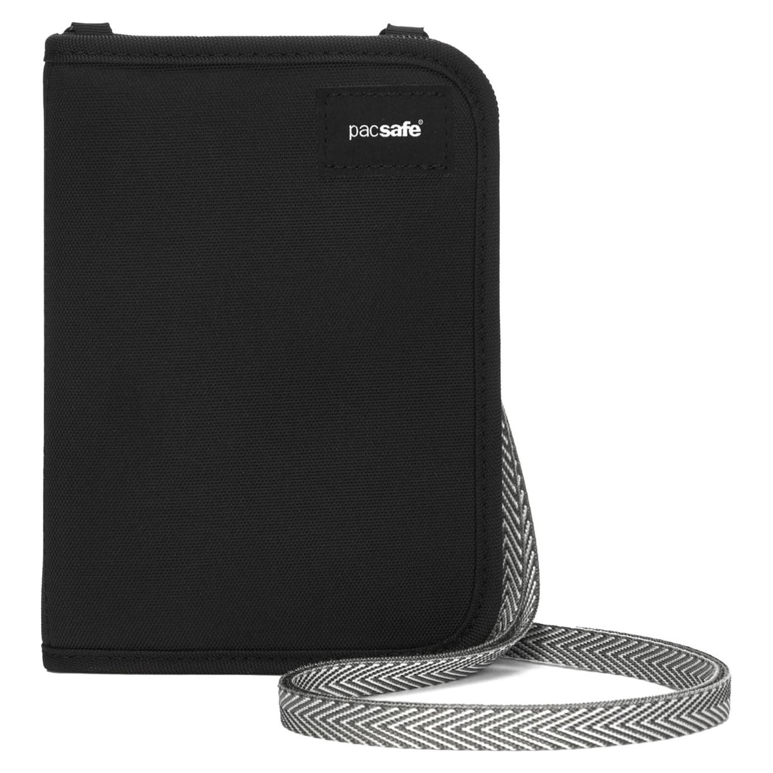 Billetera Antirrobo Compacta Pacsafe RFIDsafe V150 Negra