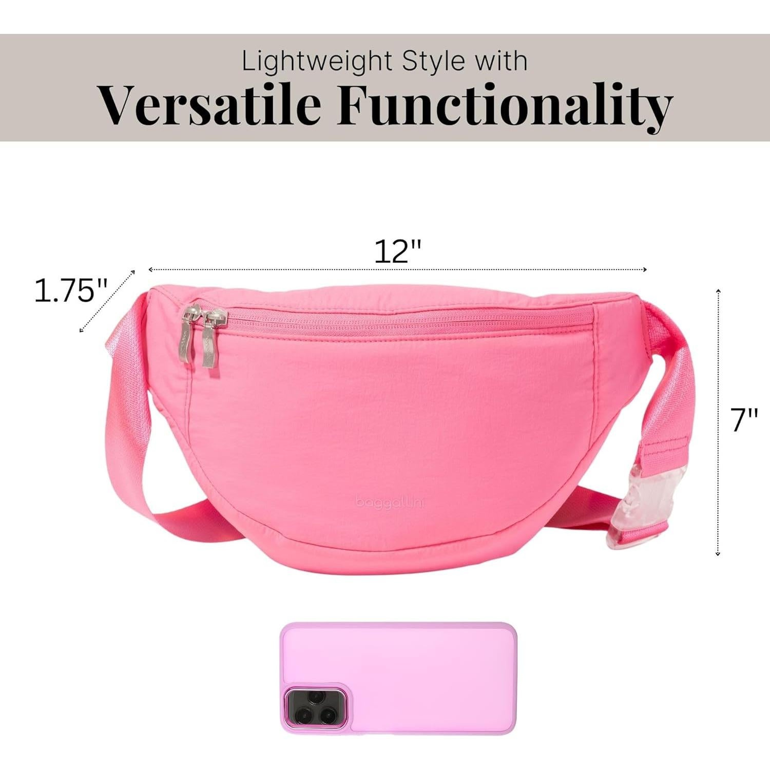 Riñonera Baggallini Cruzada Ligera 30.5x17.8cm con RFID