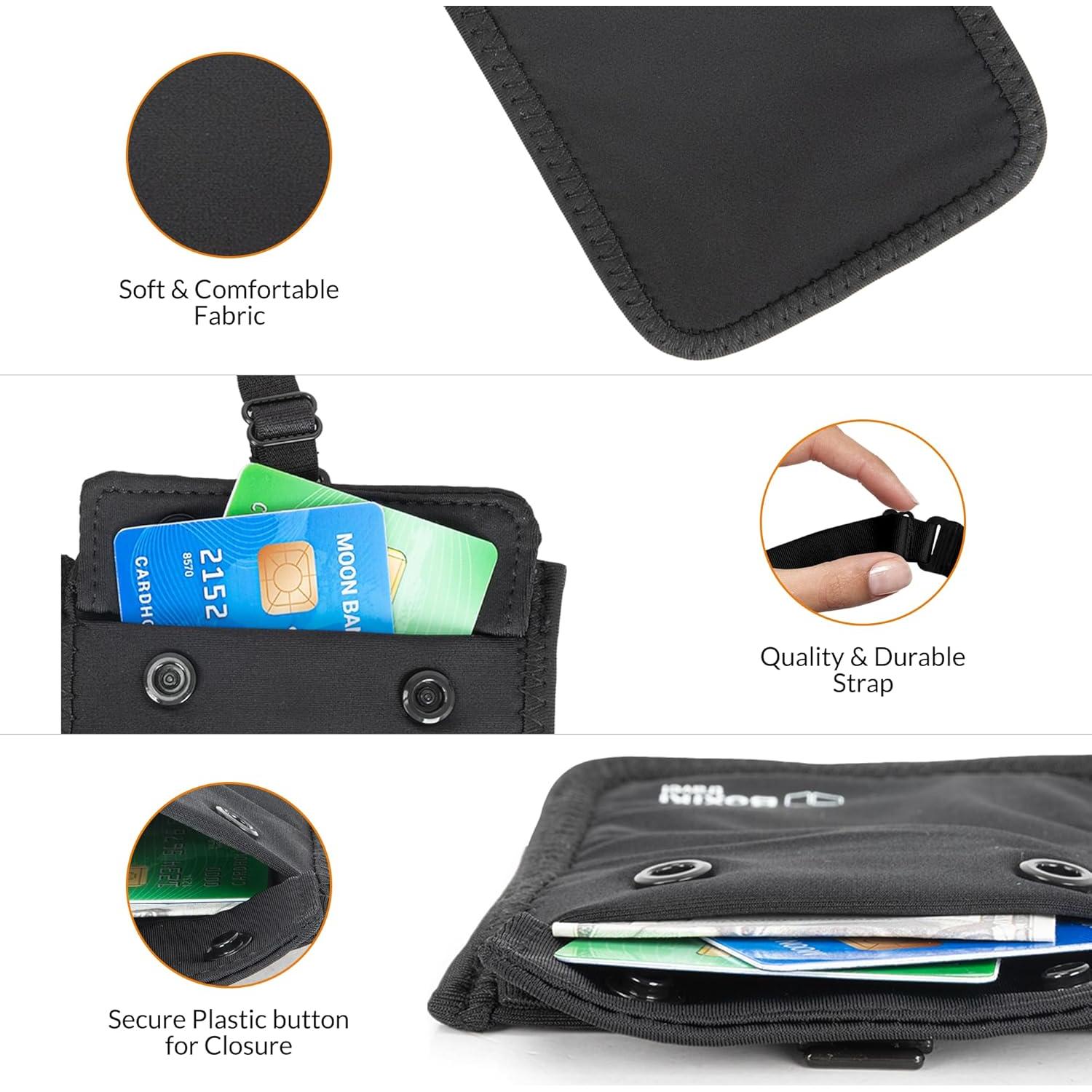 Billetera Oculta Boxiki Travel para Sujetador - Seguridad RFID