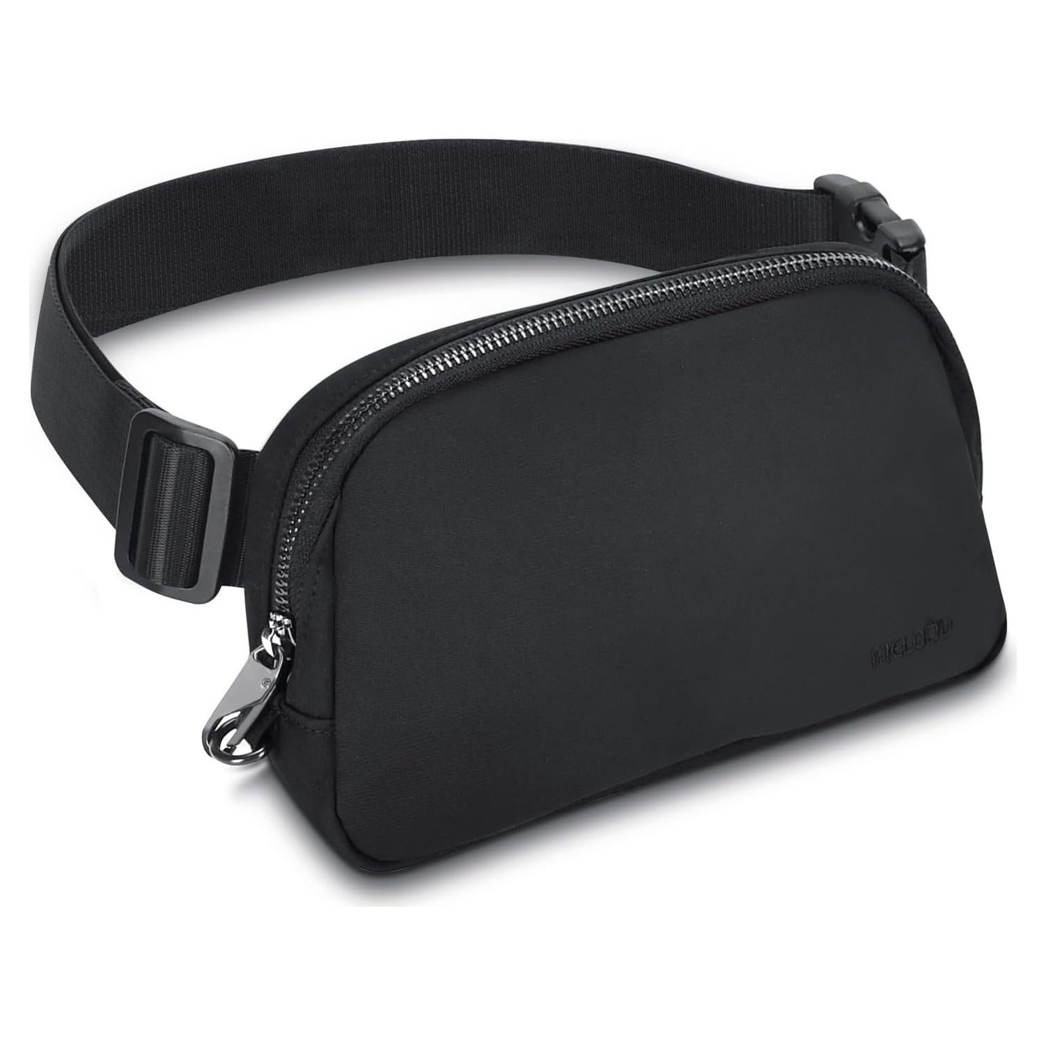 Bolso de Cintura Antirrobo MELCOU Unisex Negro 21x14.2cm
