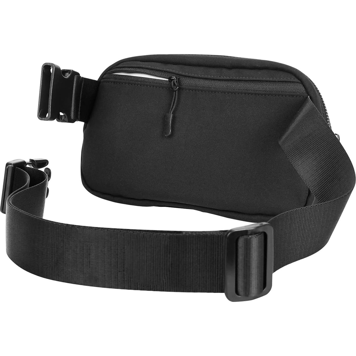 Bolso de Cintura Antirrobo MELCOU Unisex Negro 21x14.2cm