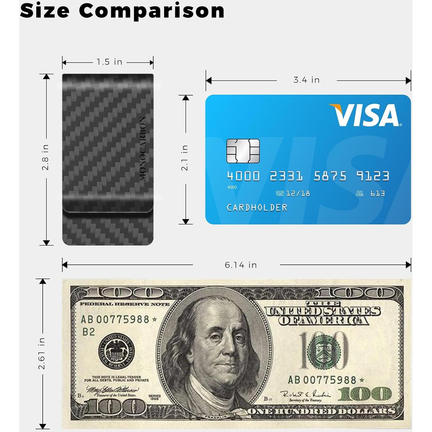 Clip de Dinero MONOCARBON de Fibra de Carbono Minimalista