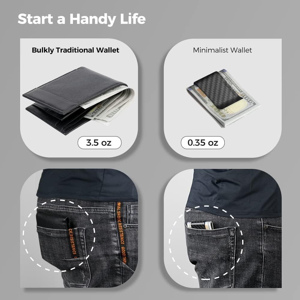 Clip de Dinero MONOCARBON de Fibra de Carbono Minimalista