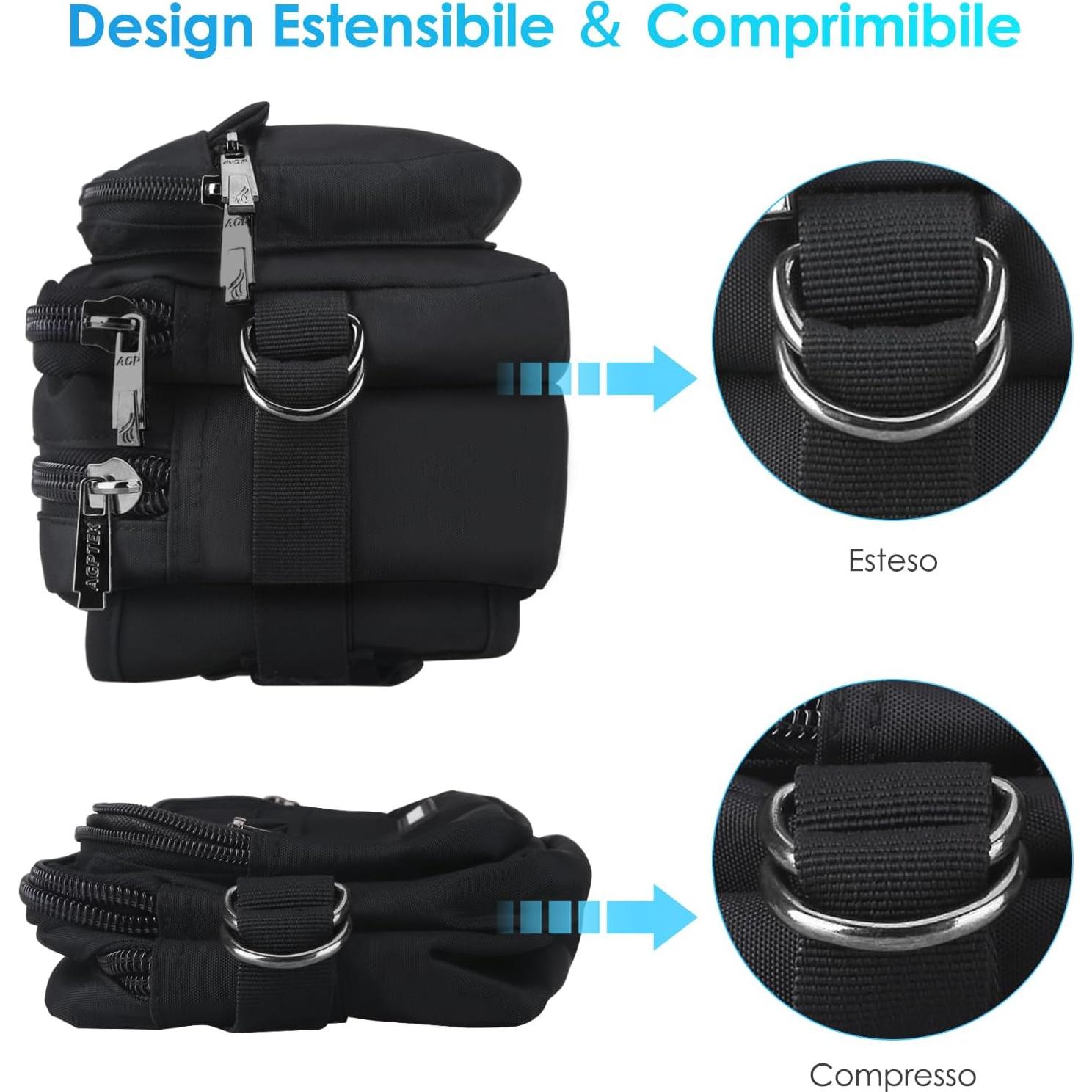 Riñonera AGPTEK Unisex Ajustable Impermeable 23x13cm