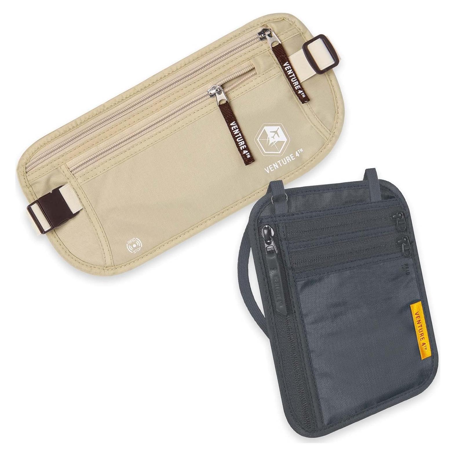 Cinturón de Dinero y Billetera de Cuello VENTURE 4TH RFID