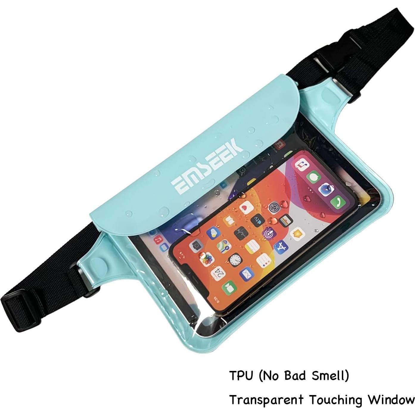 Bolsa de Cintura Impermeable EMSEEK IPX8 Verde Claro 21.8x16 cm