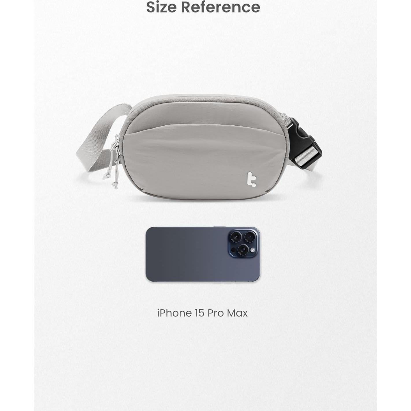 Bolsa de Cintura Tomtoc Sling Bean Gris 1.5L con Bloqueo RFID