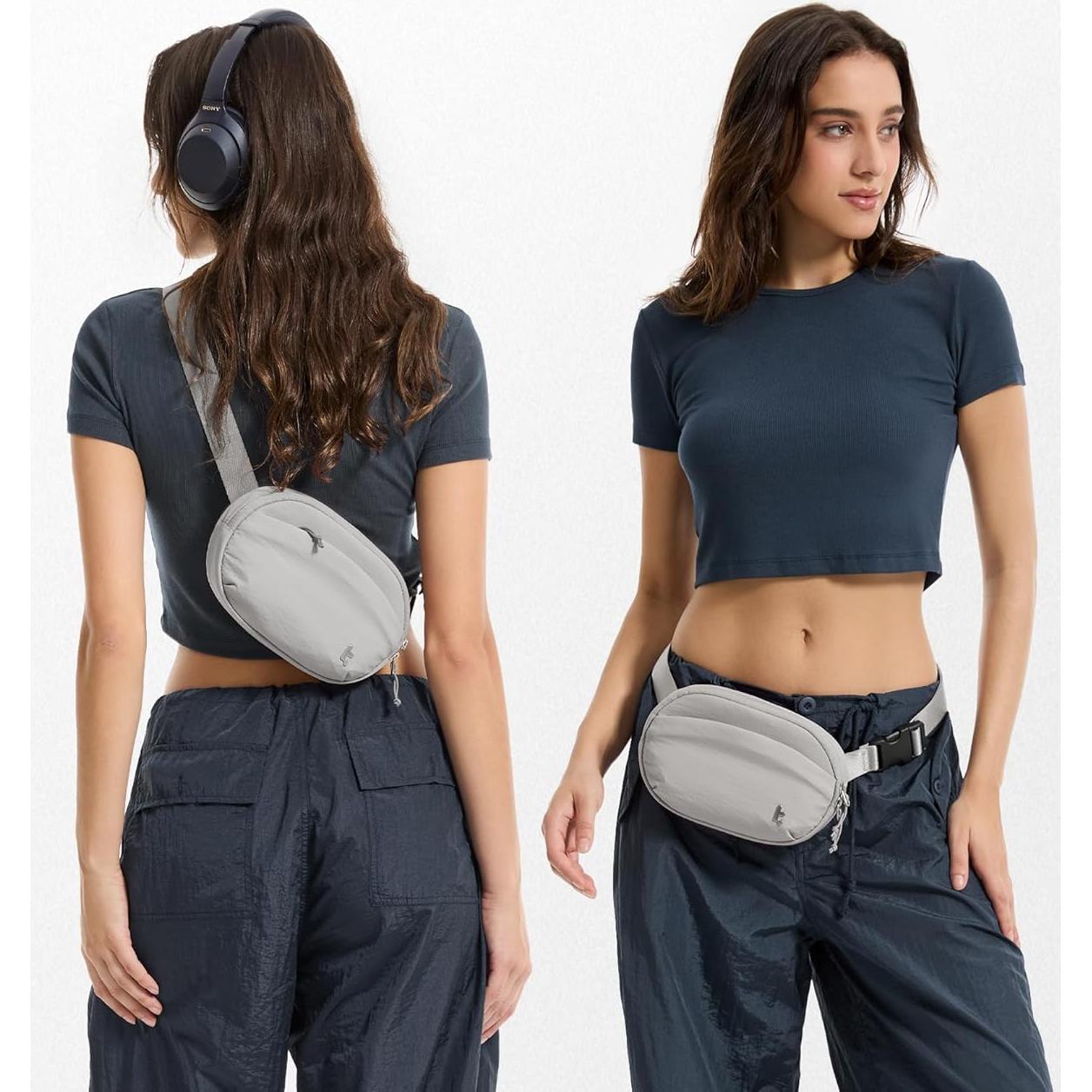 Bolsa de Cintura Tomtoc Sling Bean Gris 1.5L con Bloqueo RFID