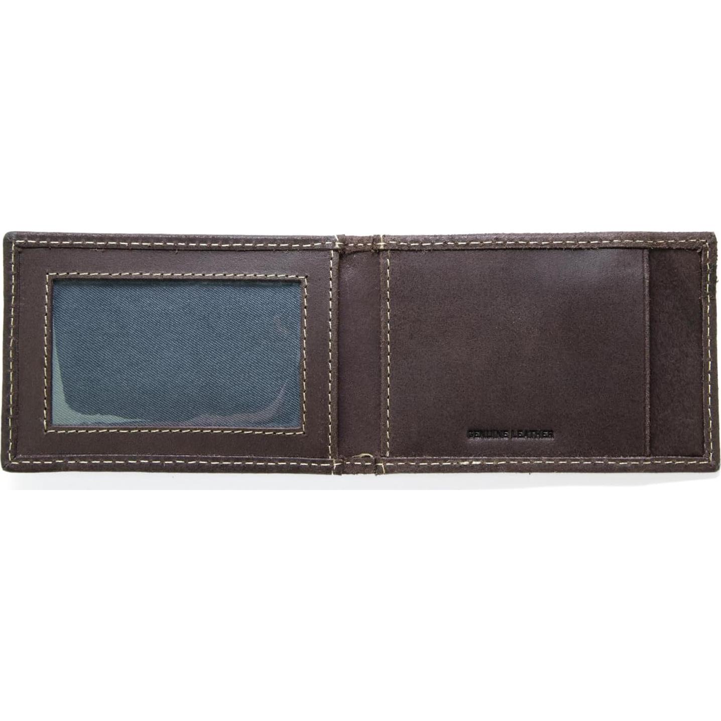 Billetera de cuero delgado Timberland para hombre con clip y 4 tarjetas