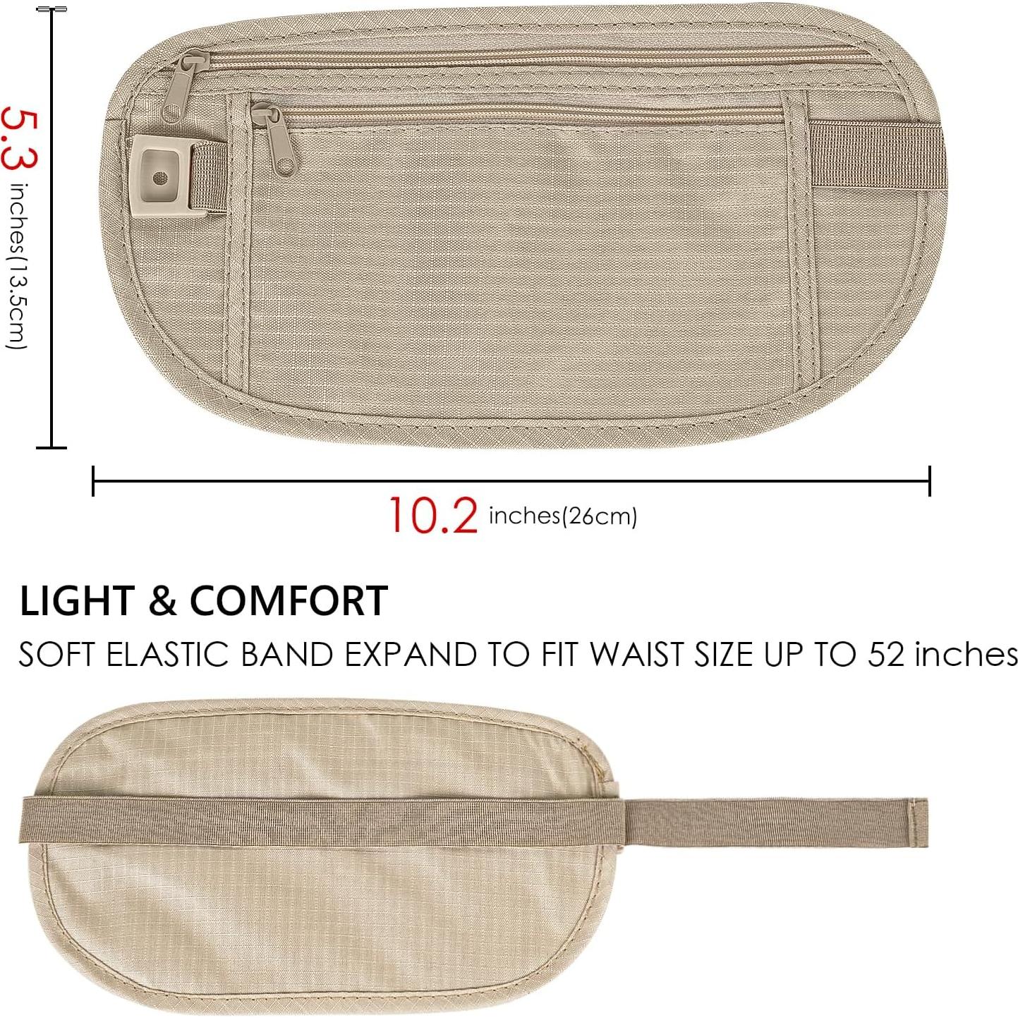 Riñonera Oculta de Dinero DODAMOUR para Viajes y Deportes