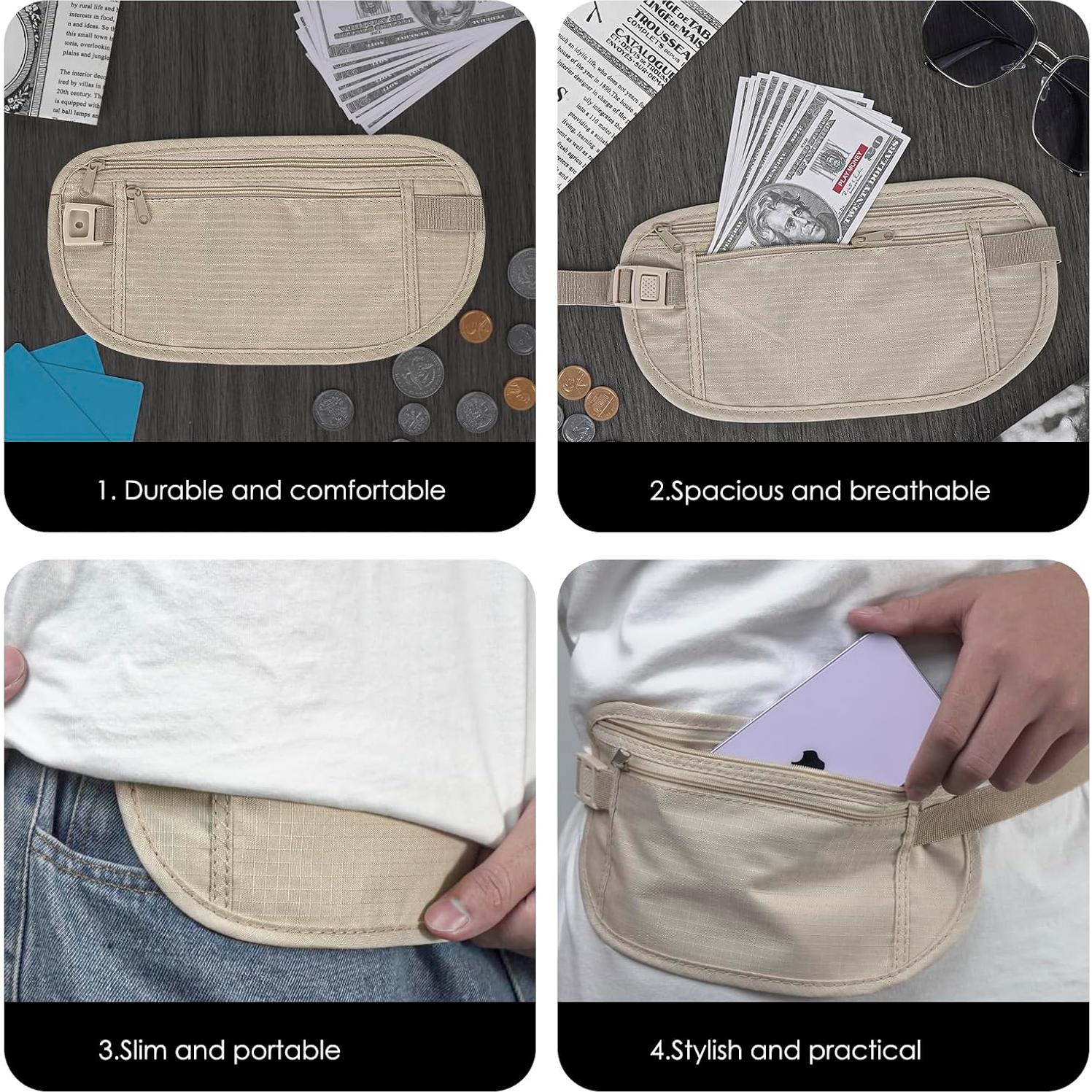 Riñonera Oculta de Dinero DODAMOUR para Viajes y Deportes