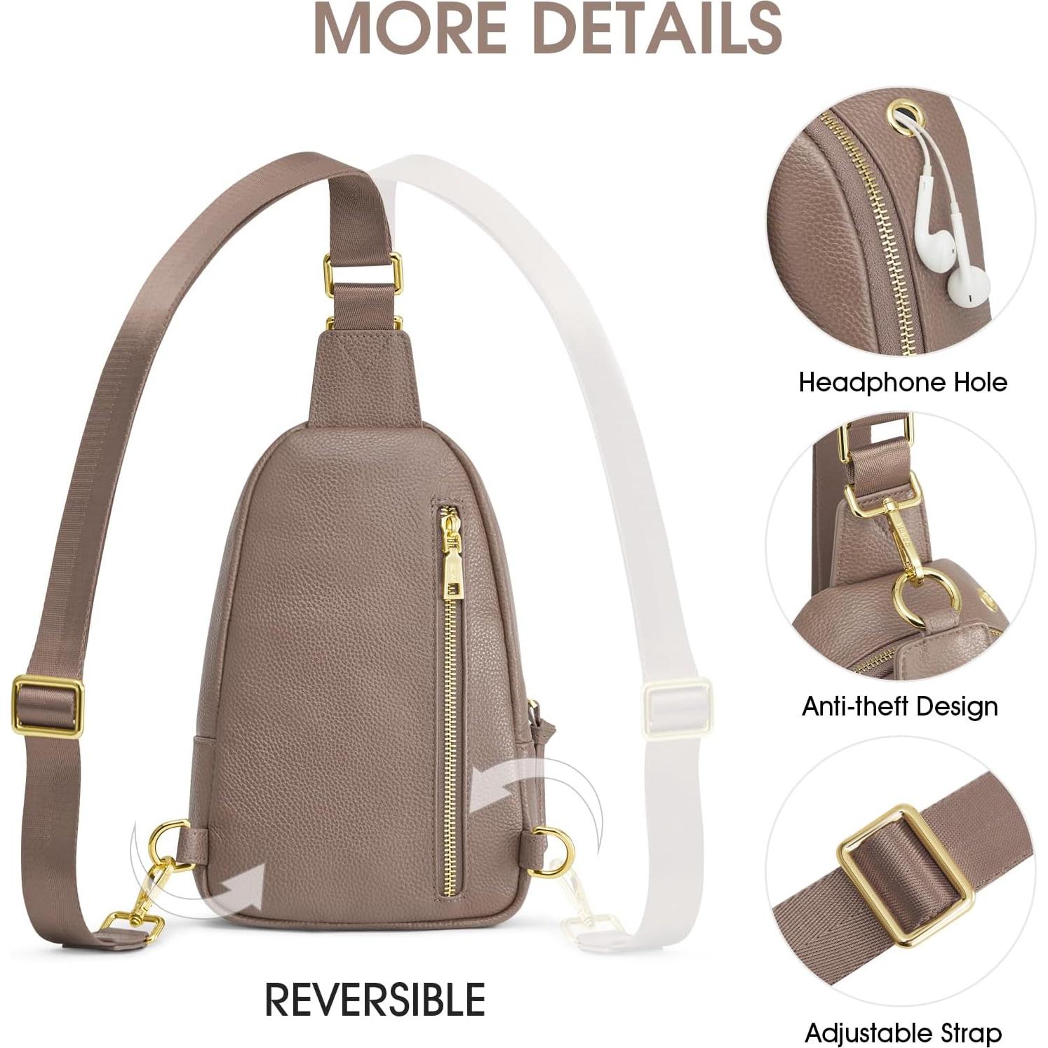 Bolso Bandolera de Cuero Kattee para Mujeres con Bloqueo RFID