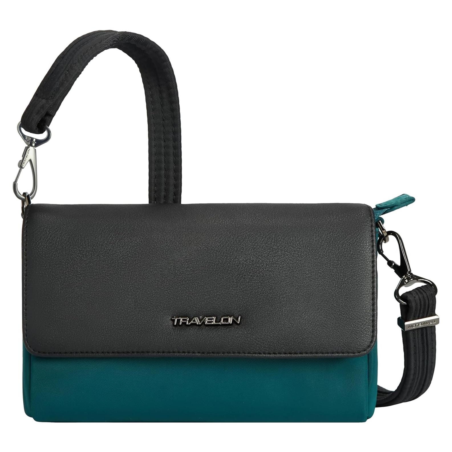 Bolso Cruzado Anti-Robo Travelon Addison Verde Pino