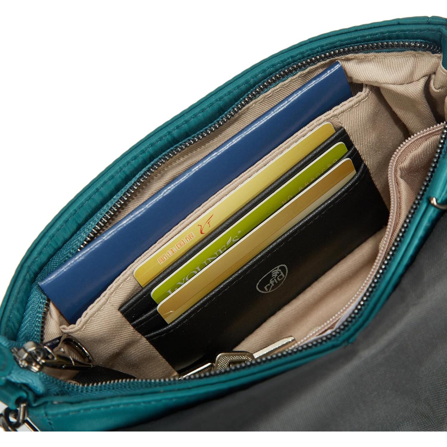 Bolso Cruzado Anti-Robo Travelon Addison Verde Pino