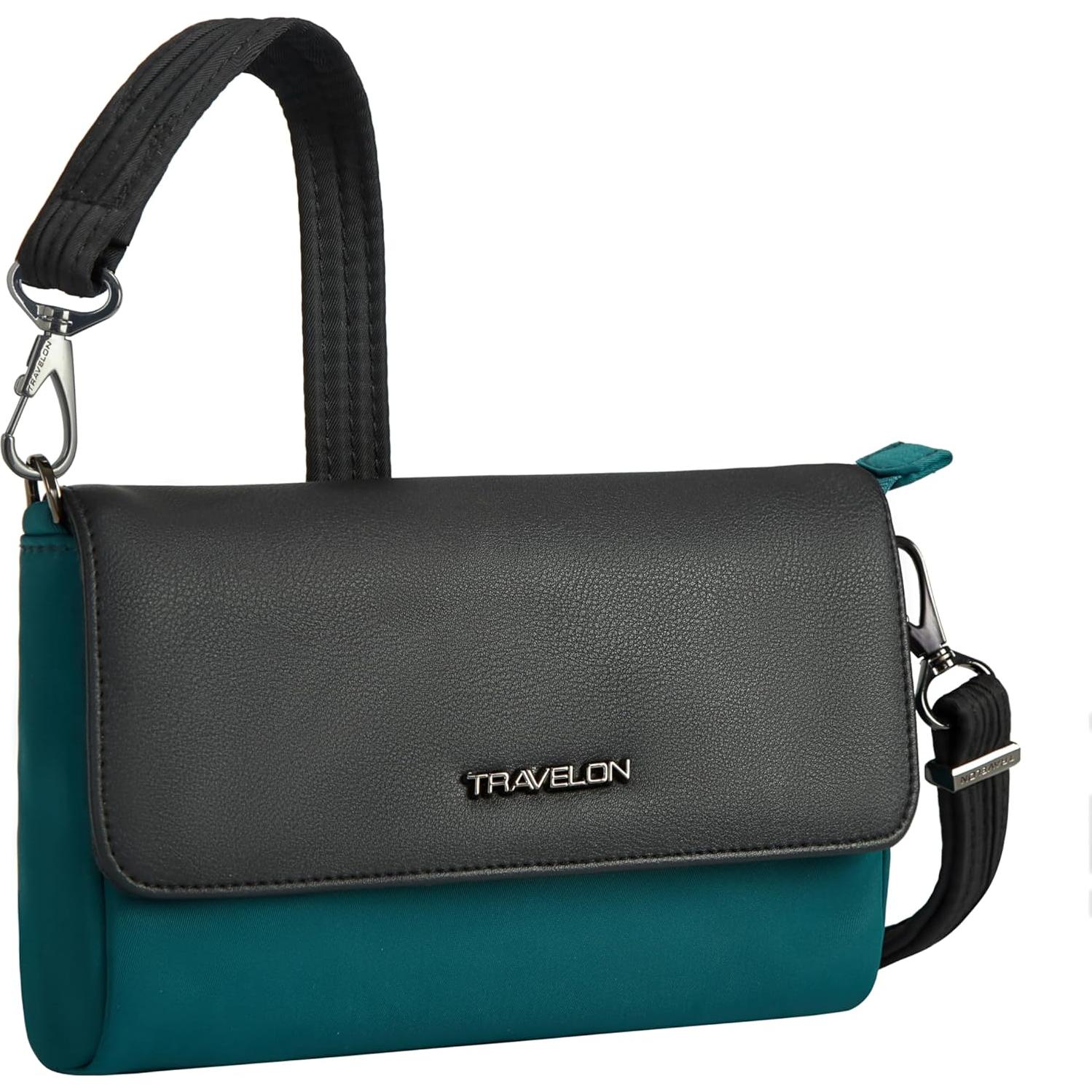 Bolso Cruzado Anti-Robo Travelon Addison Verde Pino