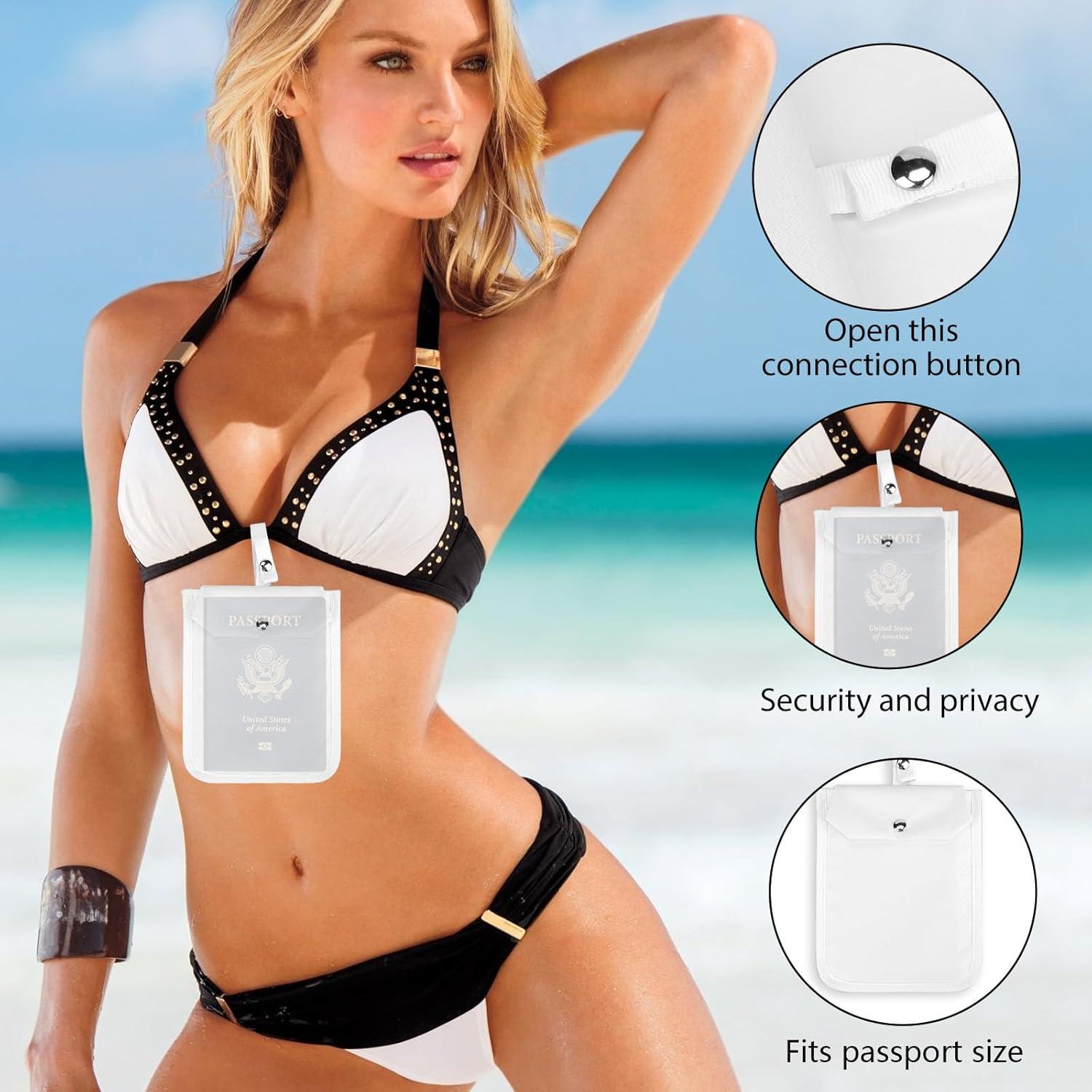 Billetera de Viaje LUEXBOX 2Pack con Bolsillo Oculto Blanco