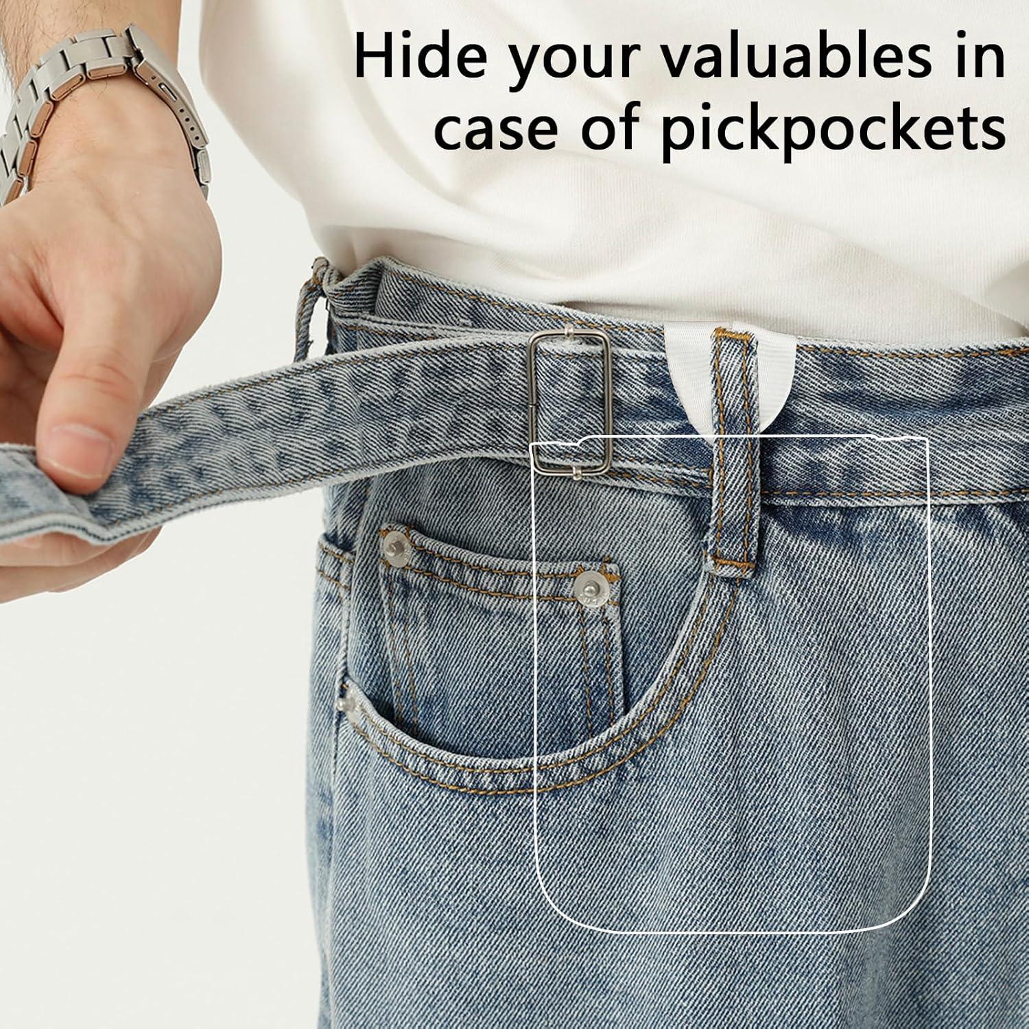 Billetera de Viaje LUEXBOX 2Pack con Bolsillo Oculto Blanco