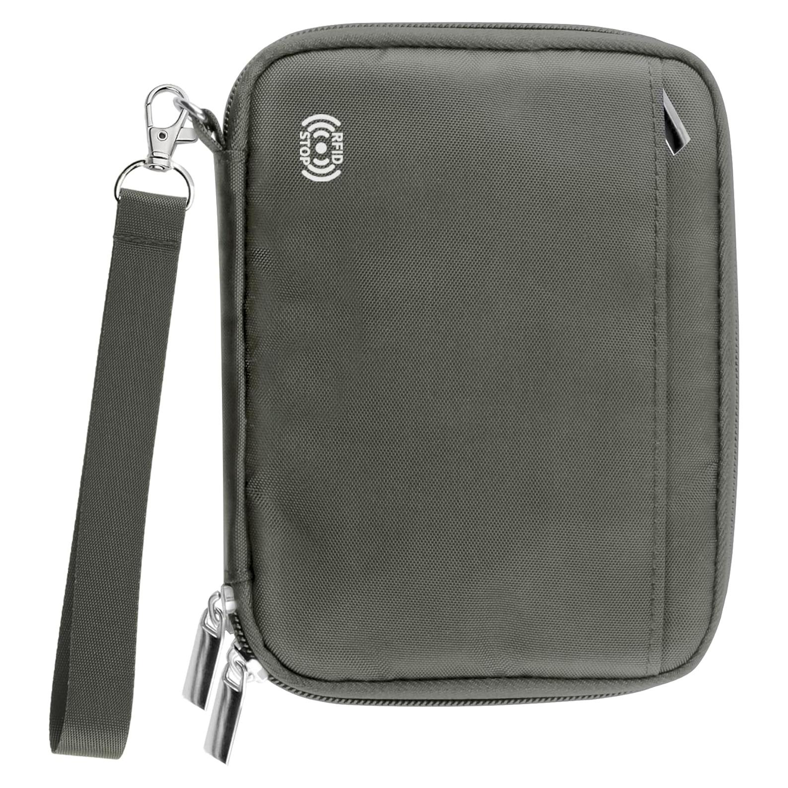 Portafolios de Pasaporte Familiar WALNEW para 4 Personas Gris