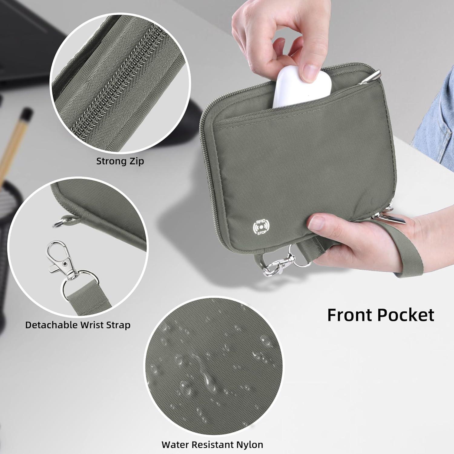 Portafolios de Pasaporte Familiar WALNEW para 4 Personas Gris