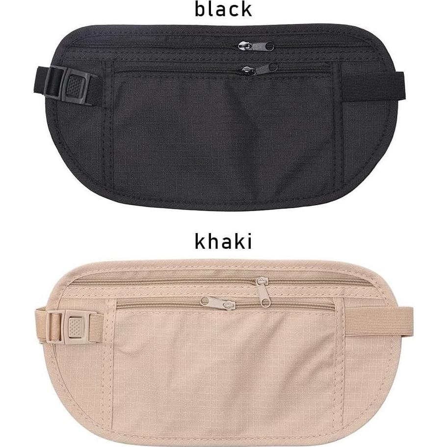 Cinturón de Dinero de Viaje Gofidin 2 Pack Nylon Ajustable