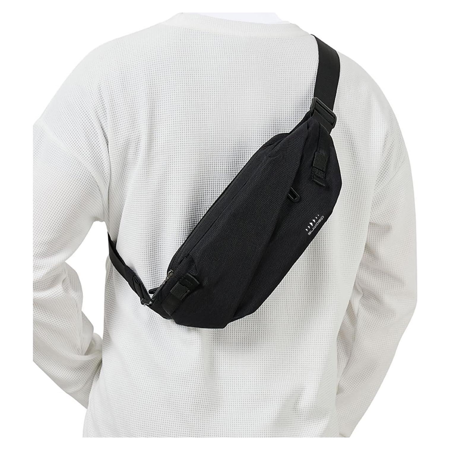 Bolso Cruzado Suwap Antirrobo Ajustable Negro 33.8x16cm