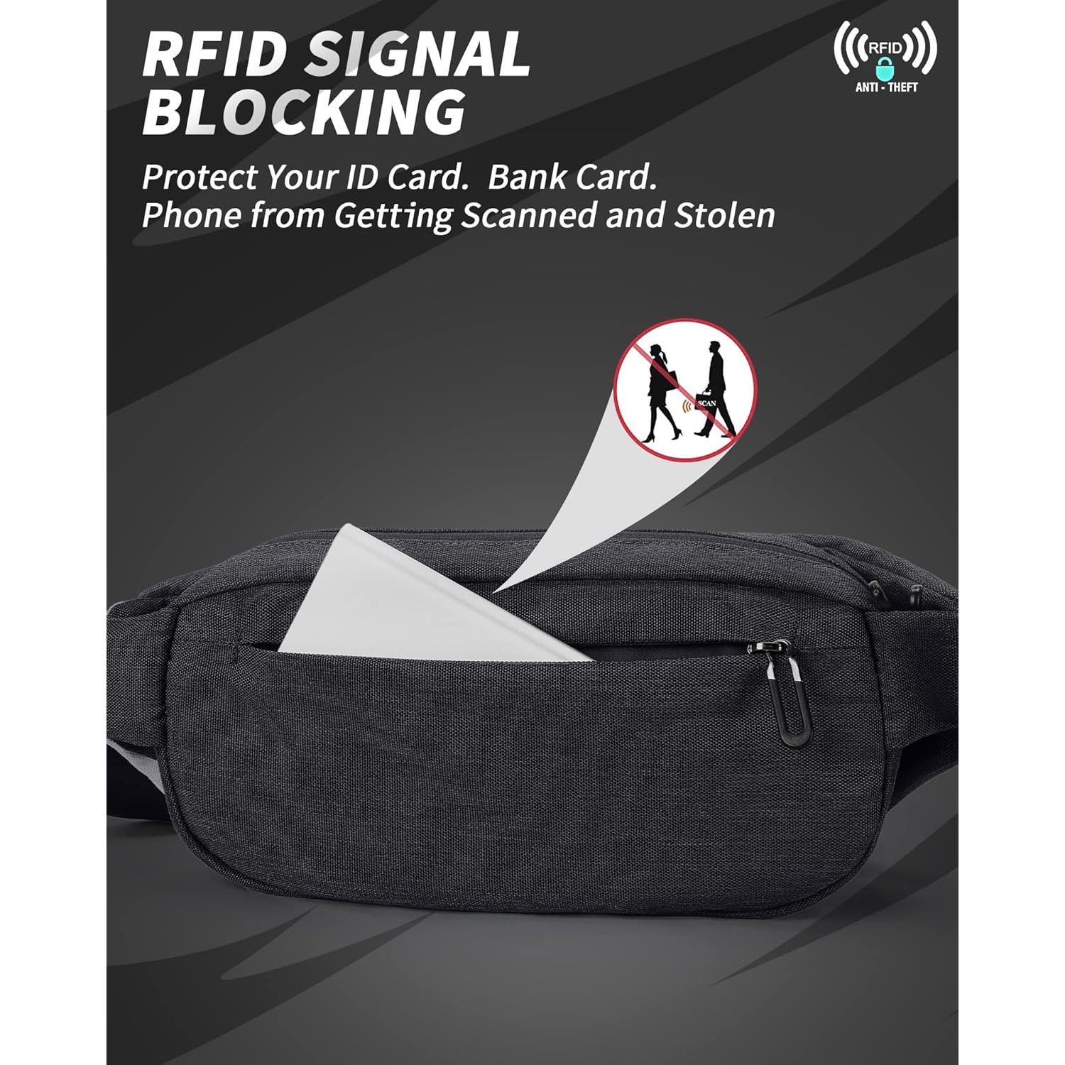 Bolso Cruzado Suwap Antirrobo Ajustable Negro 33.8x16cm