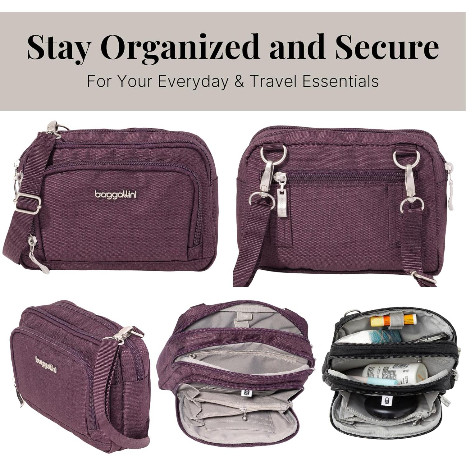 Bolso Cruzado Baggallini Trifecta RFID 20x15cm Mujeres