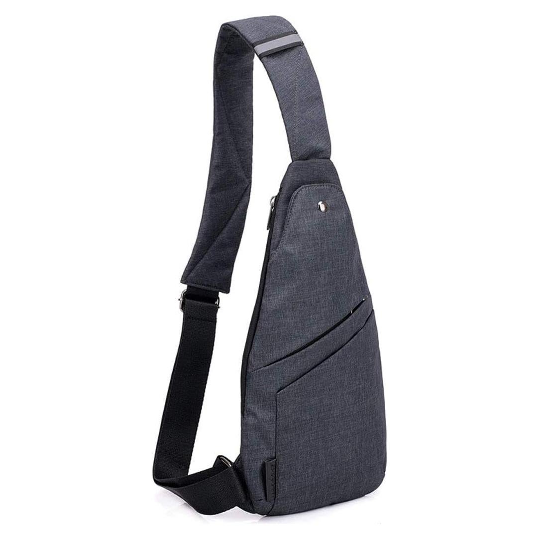 Bolsa Bandolera Antirrobo Ligera Gris Oscuro para Viajes