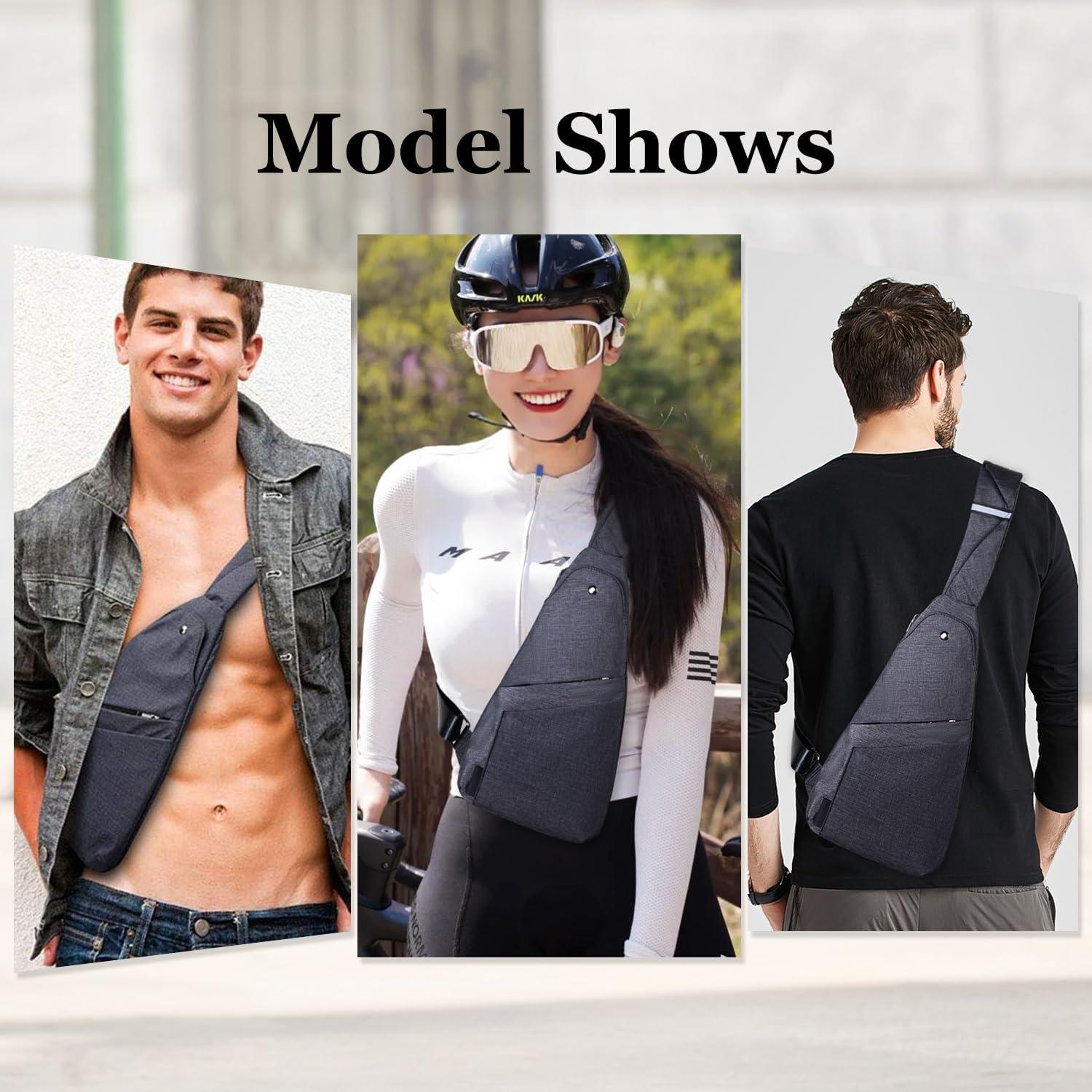 Bolsa Bandolera Antirrobo Ligera Gris Oscuro para Viajes