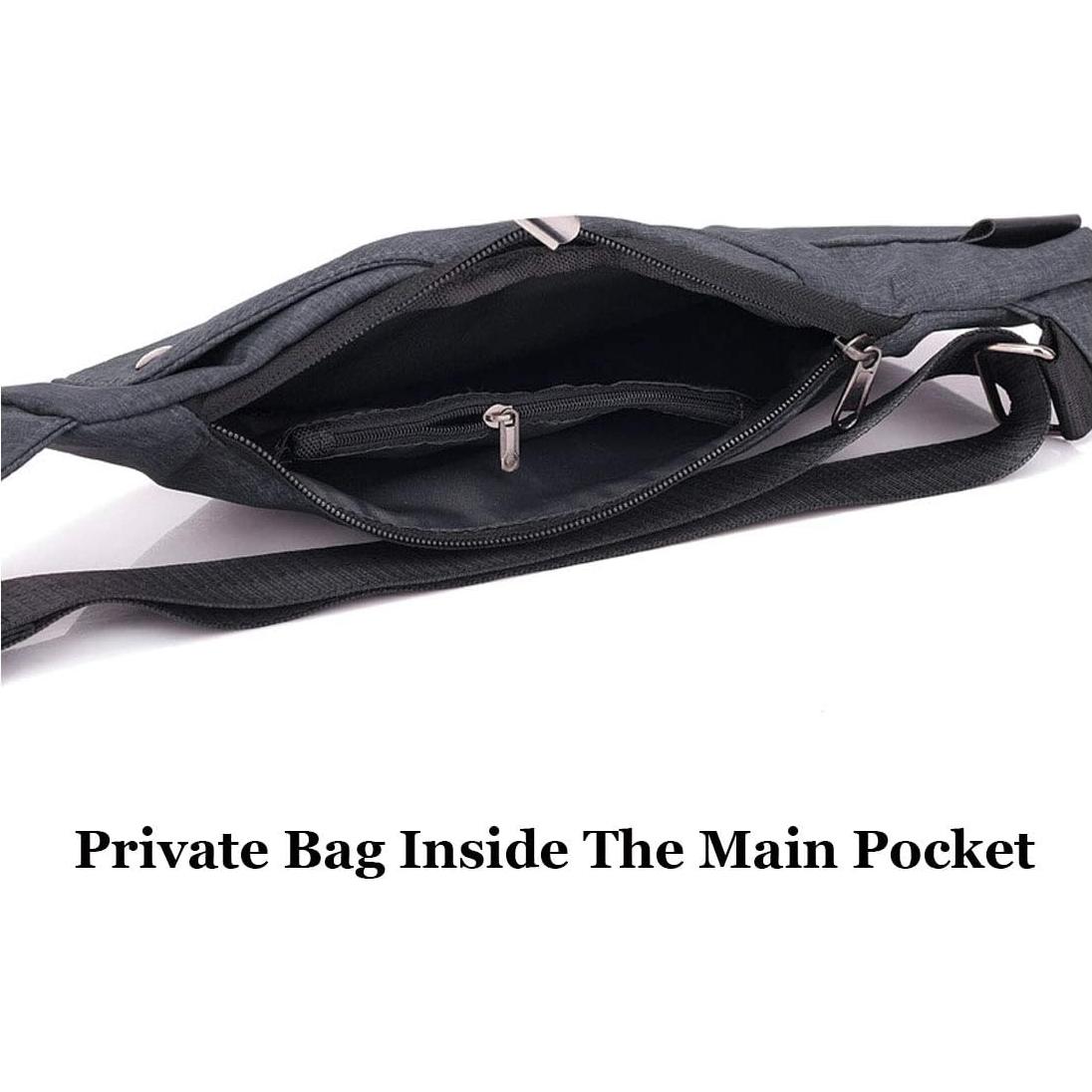 Bolsa Bandolera Antirrobo Ligera Gris Oscuro para Viajes