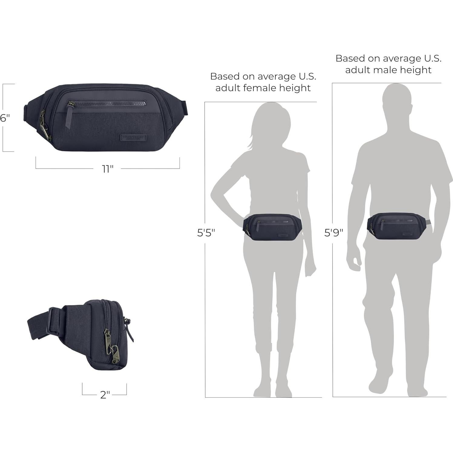 Paquete de Cintura Anti-Robo Travelon Metro Unisex