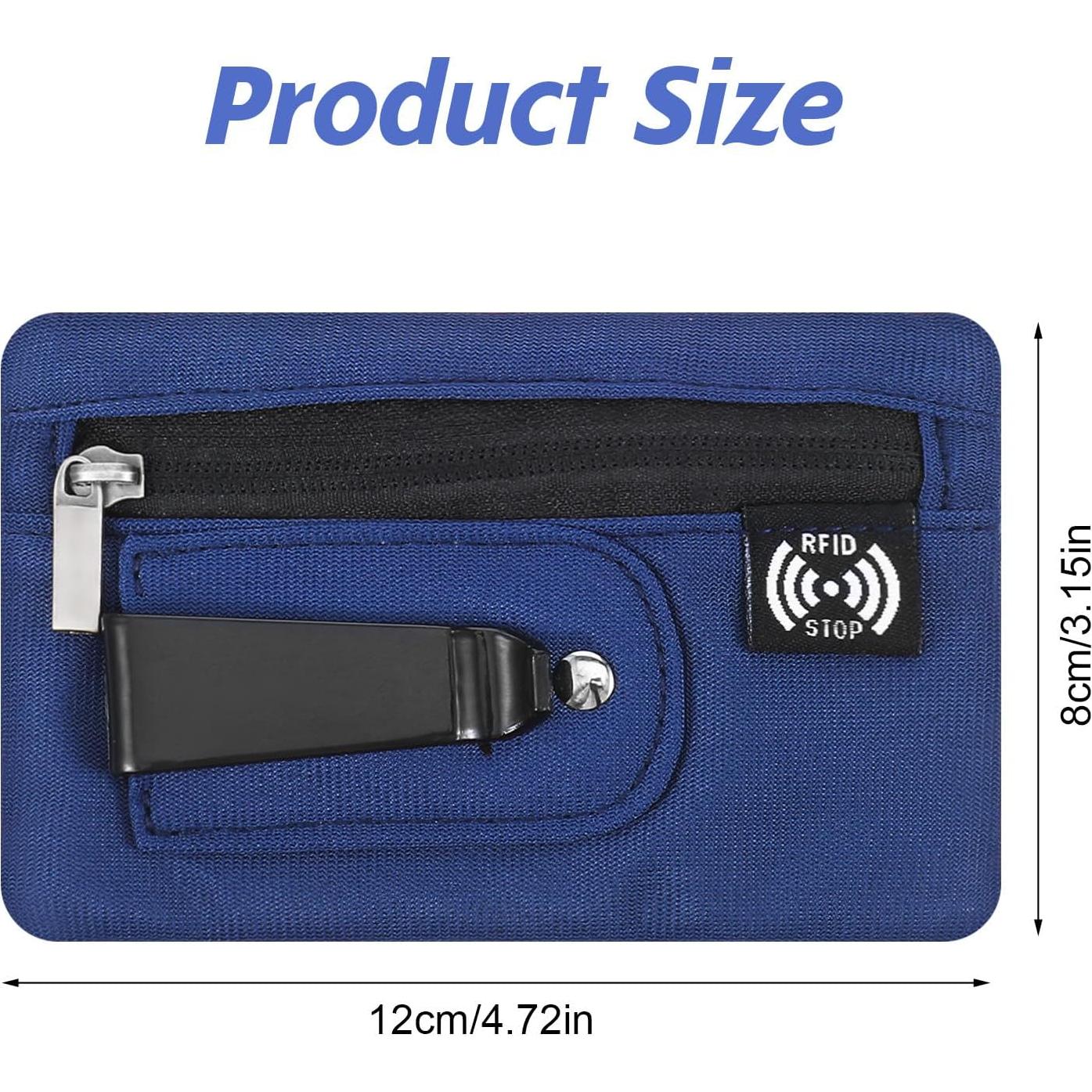 Clip de Dinero RFID XLIUAX Azul Oscuro Compacto y Delgado