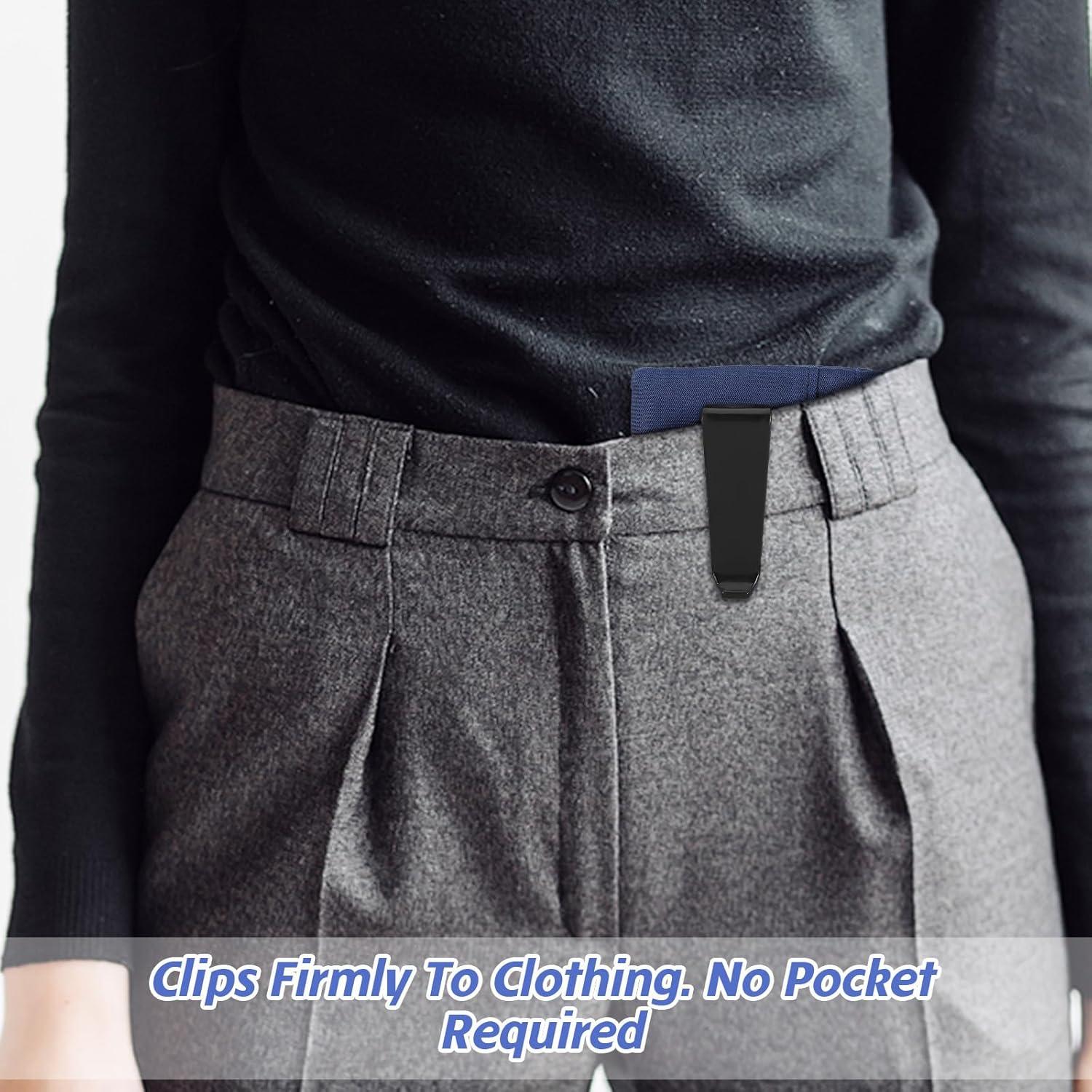 Clip de Dinero RFID XLIUAX Azul Oscuro Compacto y Delgado