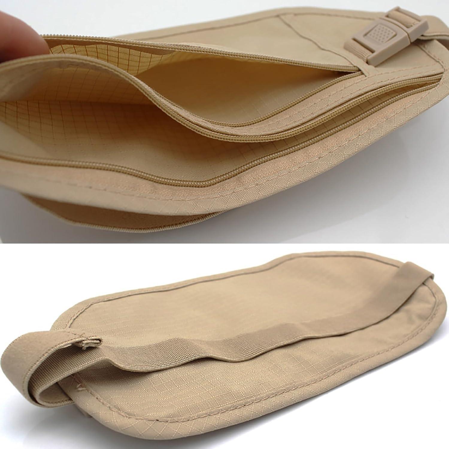 Cinturón de Dinero Oculto FaYaCa para Viaje - Caqui