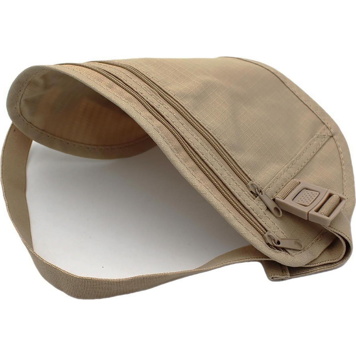 Cinturón de Dinero Oculto FaYaCa para Viaje - Caqui