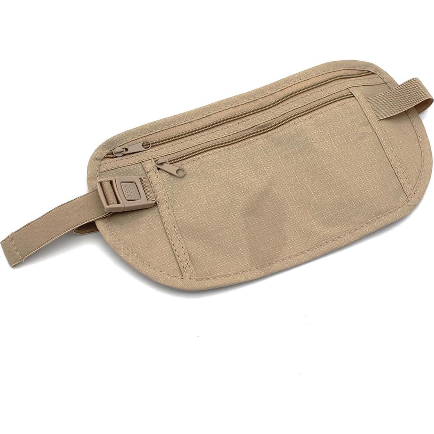 Cinturón de Dinero Oculto FaYaCa para Viaje - Caqui