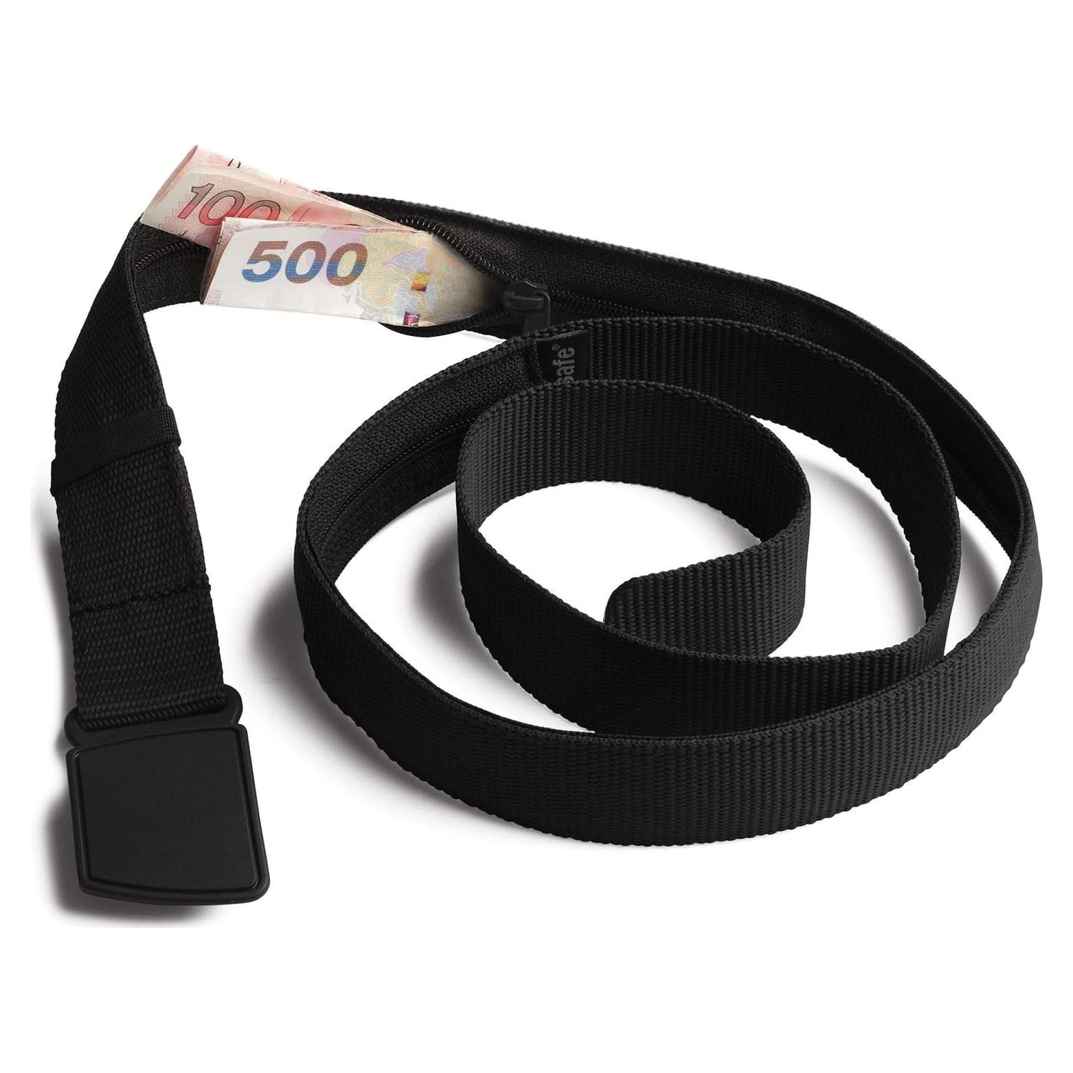 Cartera de Cintura Antirrobo Pacsafe Cashsafe Negra 30x4cm