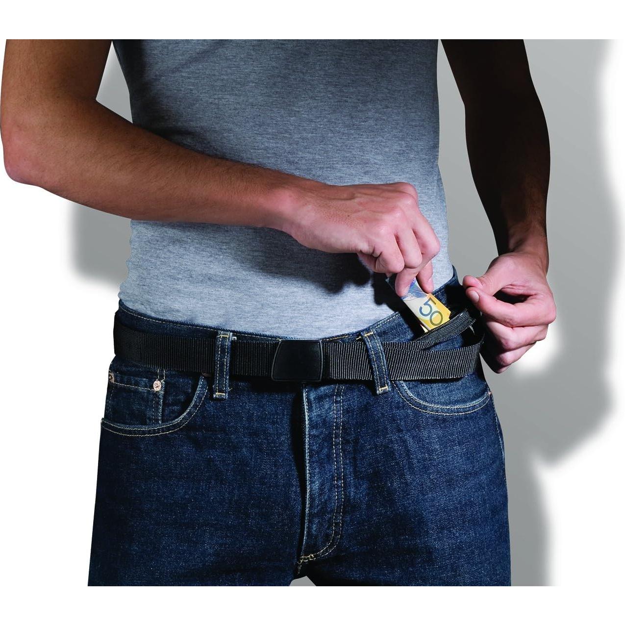 Cartera de Cintura Antirrobo Pacsafe Cashsafe Negra 30x4cm