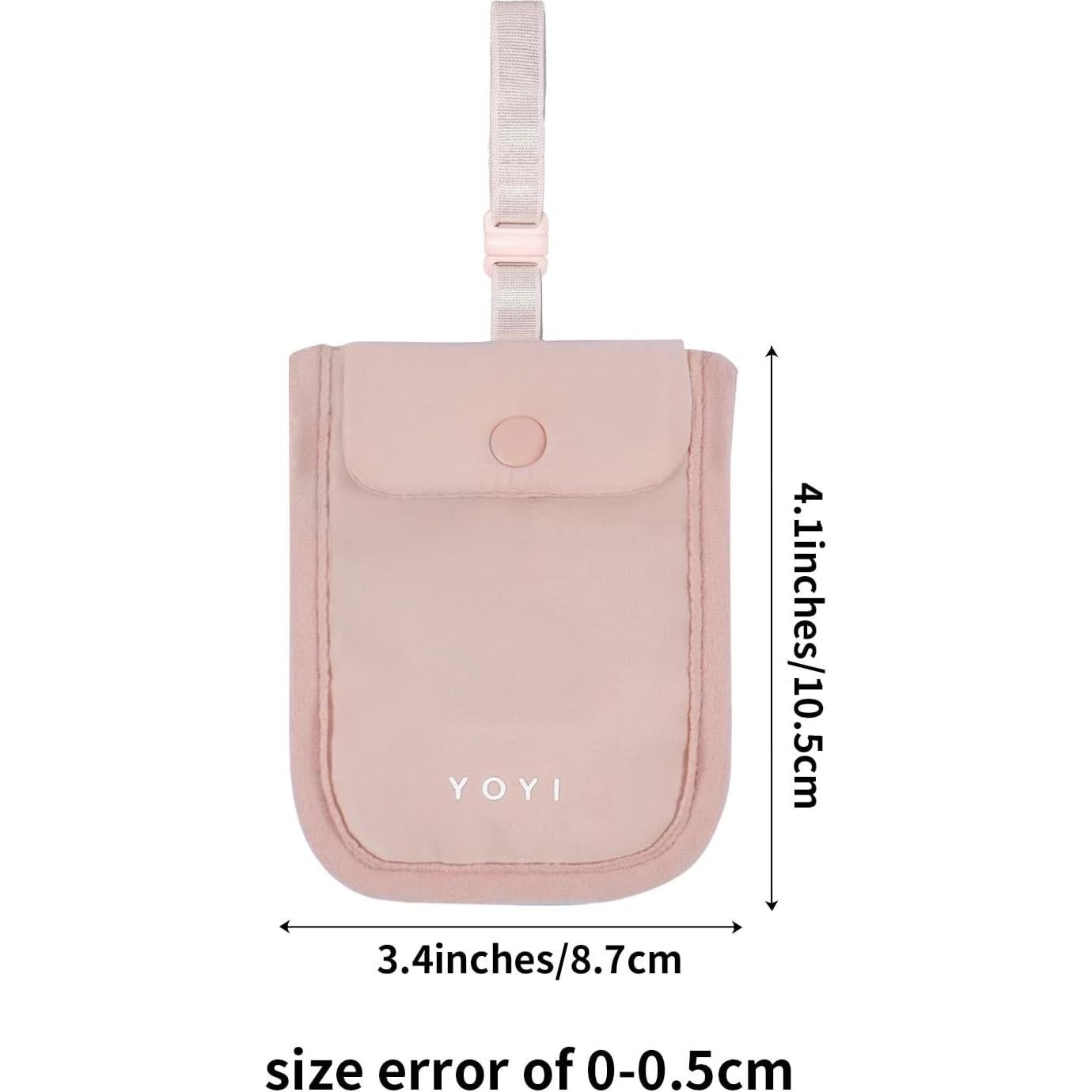 Billetera Oculta para Sujetador YOYI YOYI Rosa RFID 12.9x9.4cm