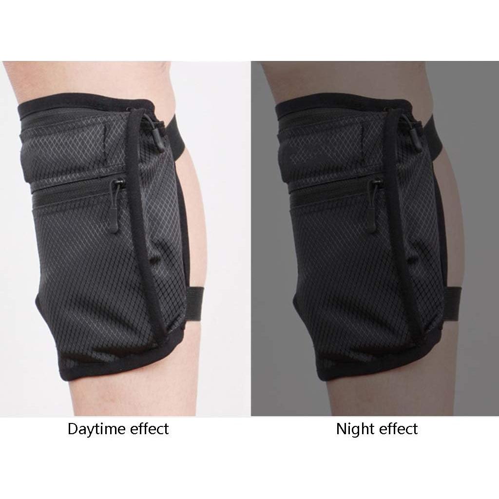 Cinturón de Dinero de Pierna ZHIZHOU Impermeable Negro