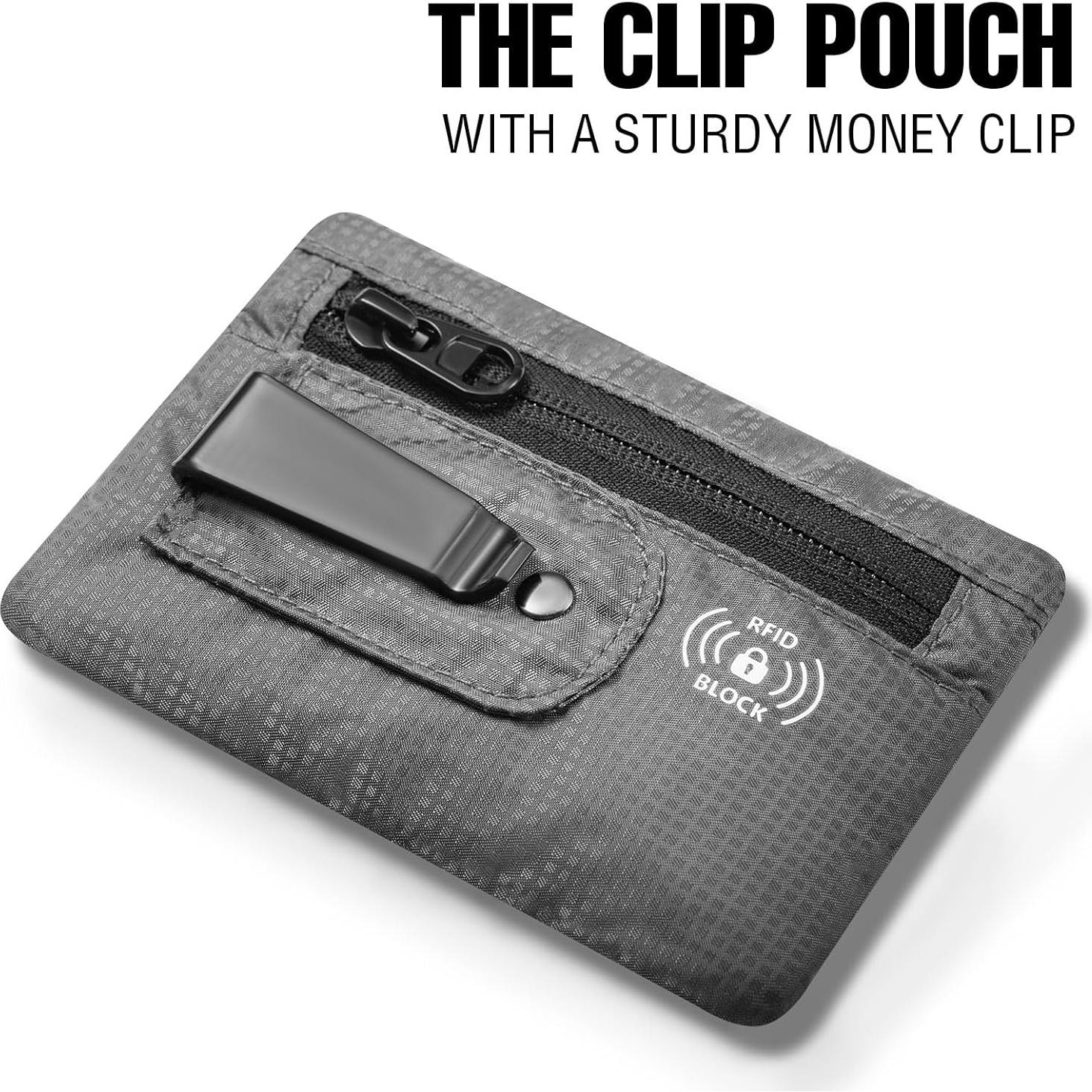 Billetera de Viaje KOSMCCO Mediana Gris Bloqueo RFID