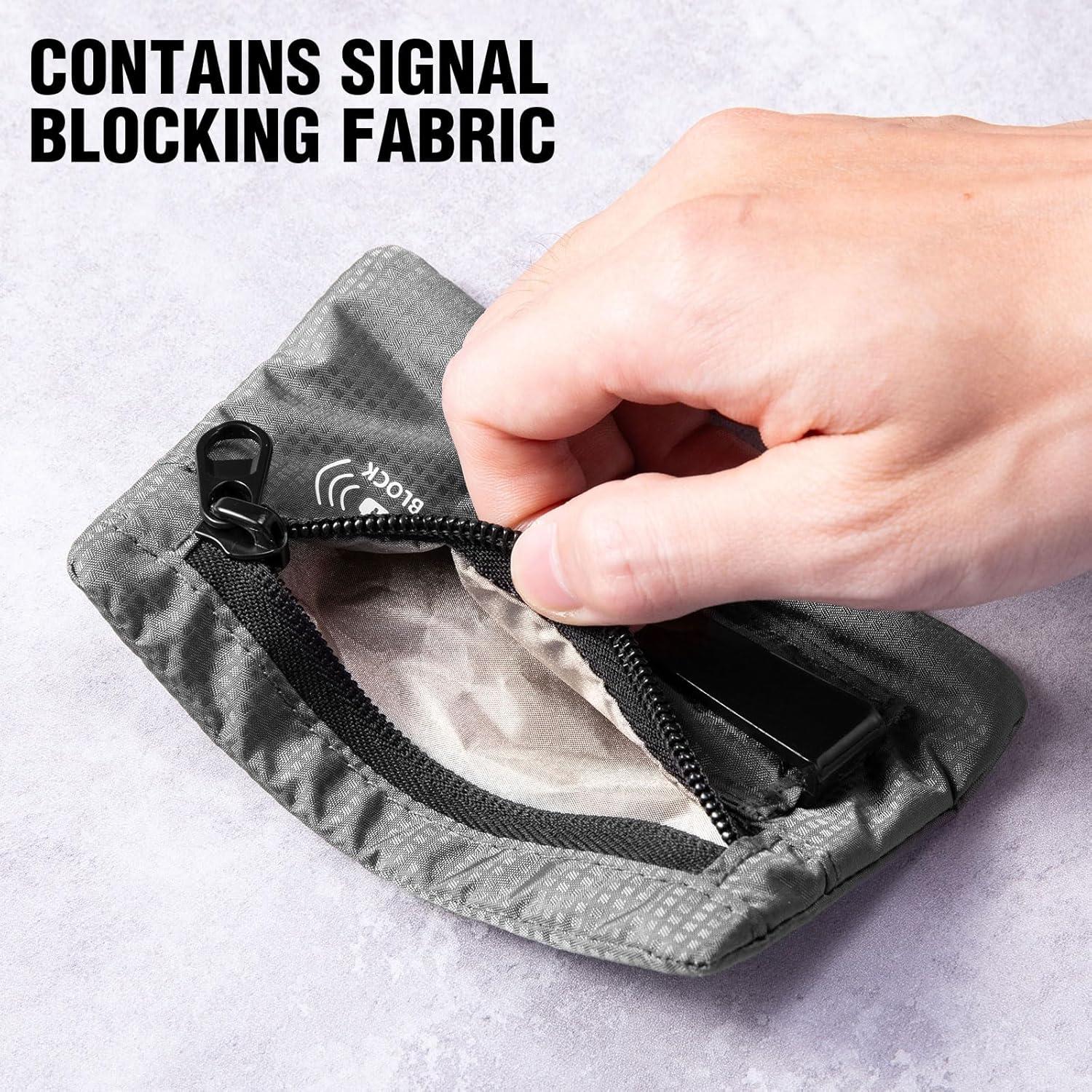 Billetera de Viaje KOSMCCO Mediana Gris Bloqueo RFID