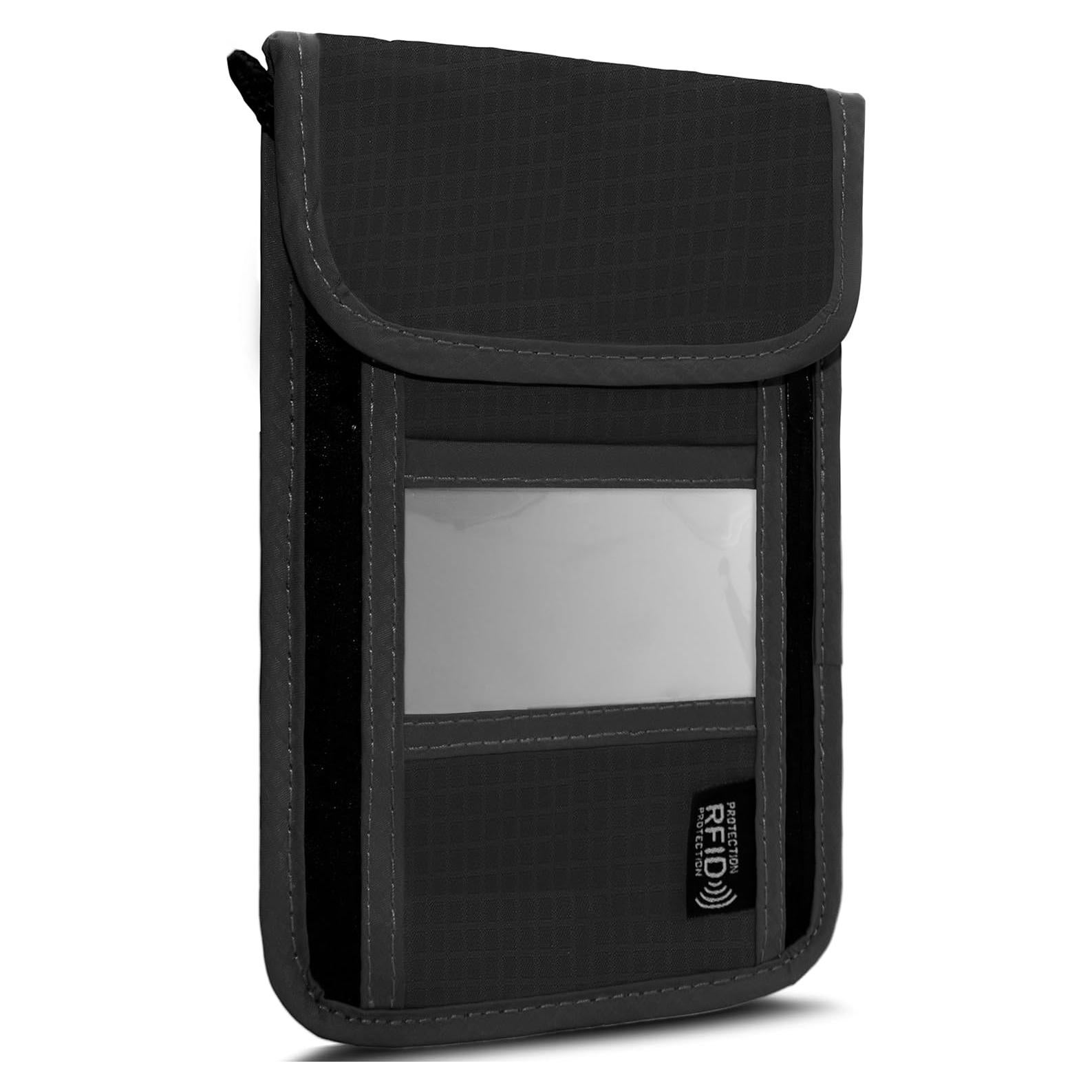 Billetera de Cuello de Viaje Maiiu con Bloqueo RFID - PVC Negro