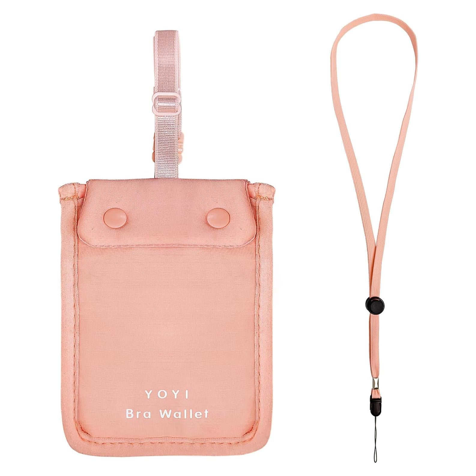 Billetera de Sujetador YOYI YOYI Rosa con Compartimento Oculto RFID